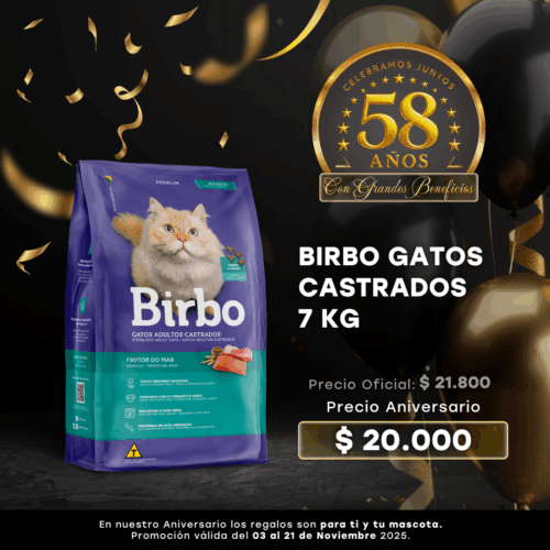 BIRBO GATOS CASTRADOS 7 KG
