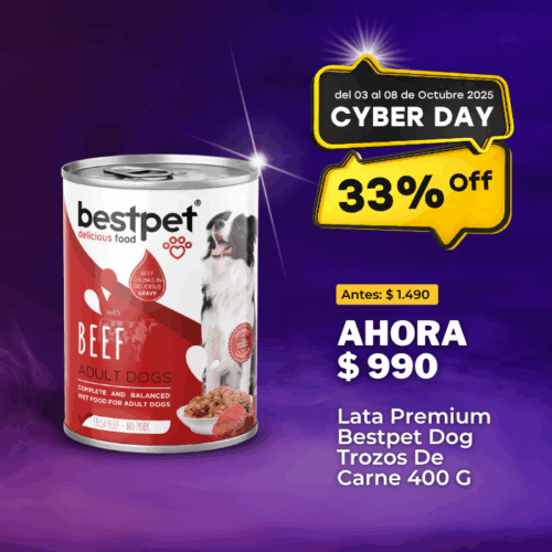 LATA PREMIUM BESTPET DOG TROZOS DE CARNE 400 G